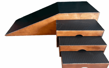 وحدة سلم + سطح مائل خشبي للعلاج الطبيعي